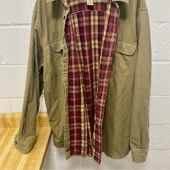 L.L. Bean XL Flannel Lined Button Up Shirt - Picture 3 of 9